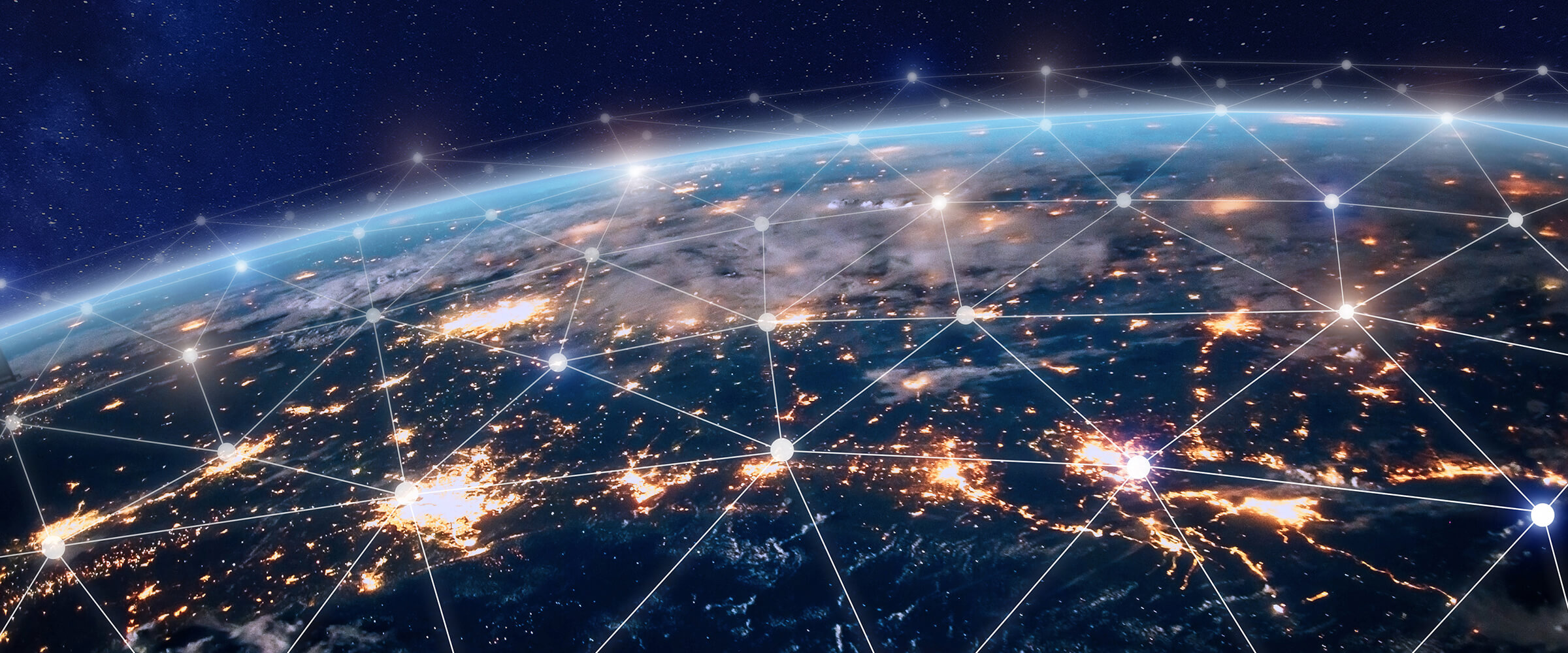 Graphical representation of global distribution via the internet.