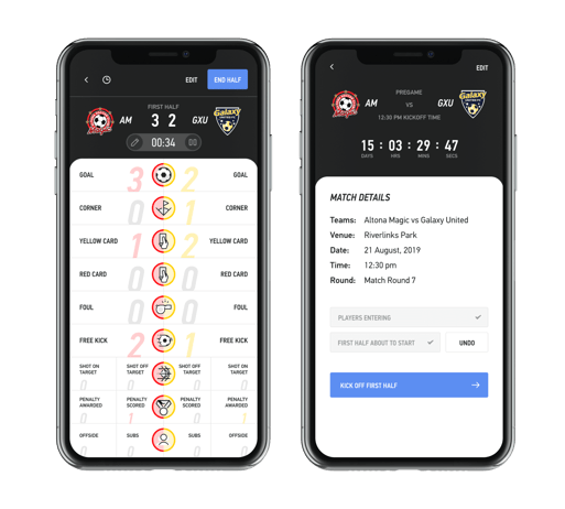 The LIGR LiveScore app. Use it to score your game and automate the graphics on your live stream.