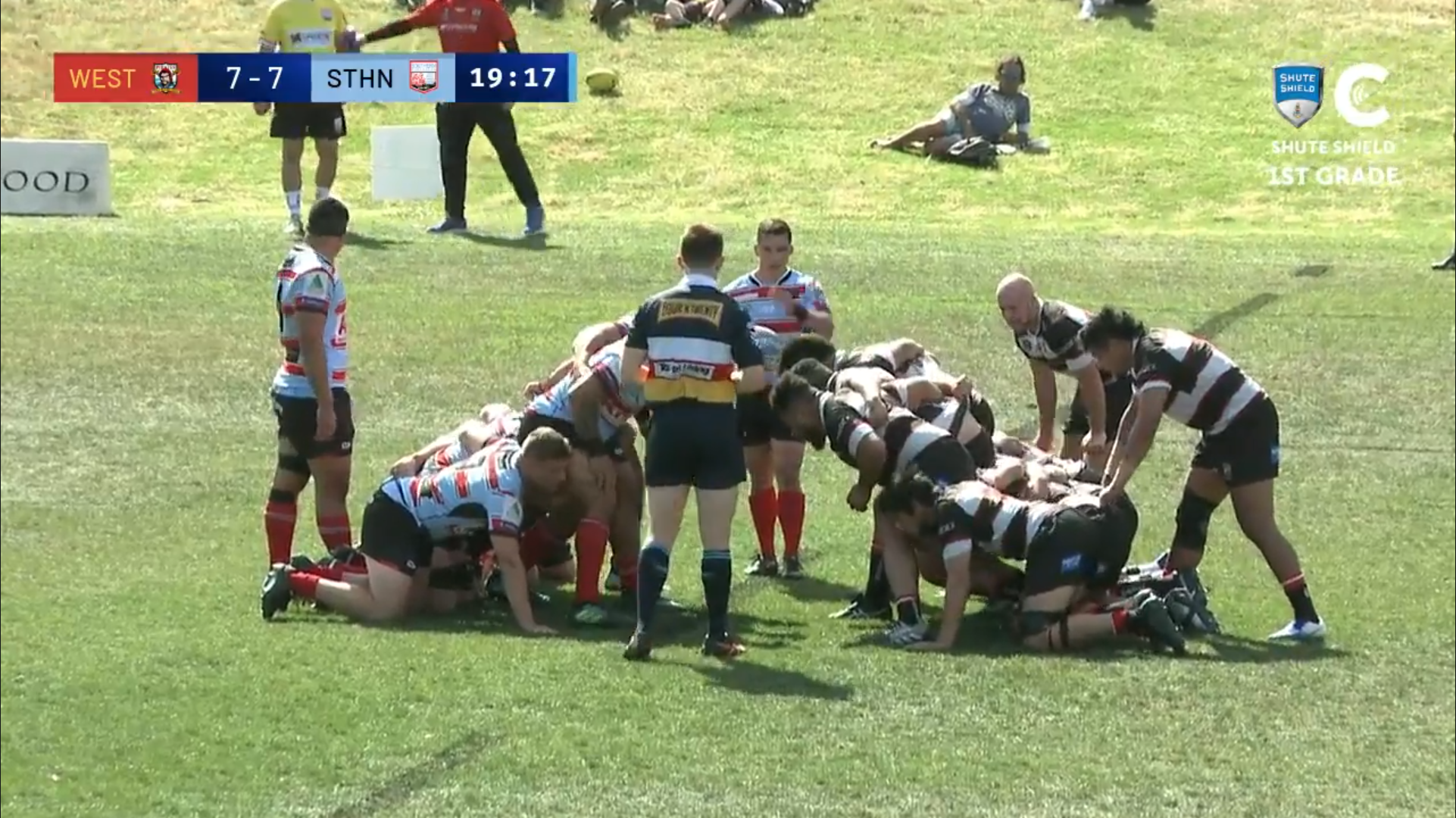 Cluch TV live stream of the Shute Shield. Live graphics powere by LIGR.Live