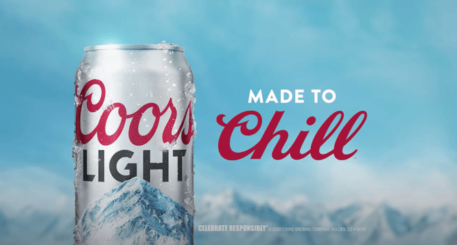 A Coors Light TV ad, part of its Made to Chill brand campaign.
